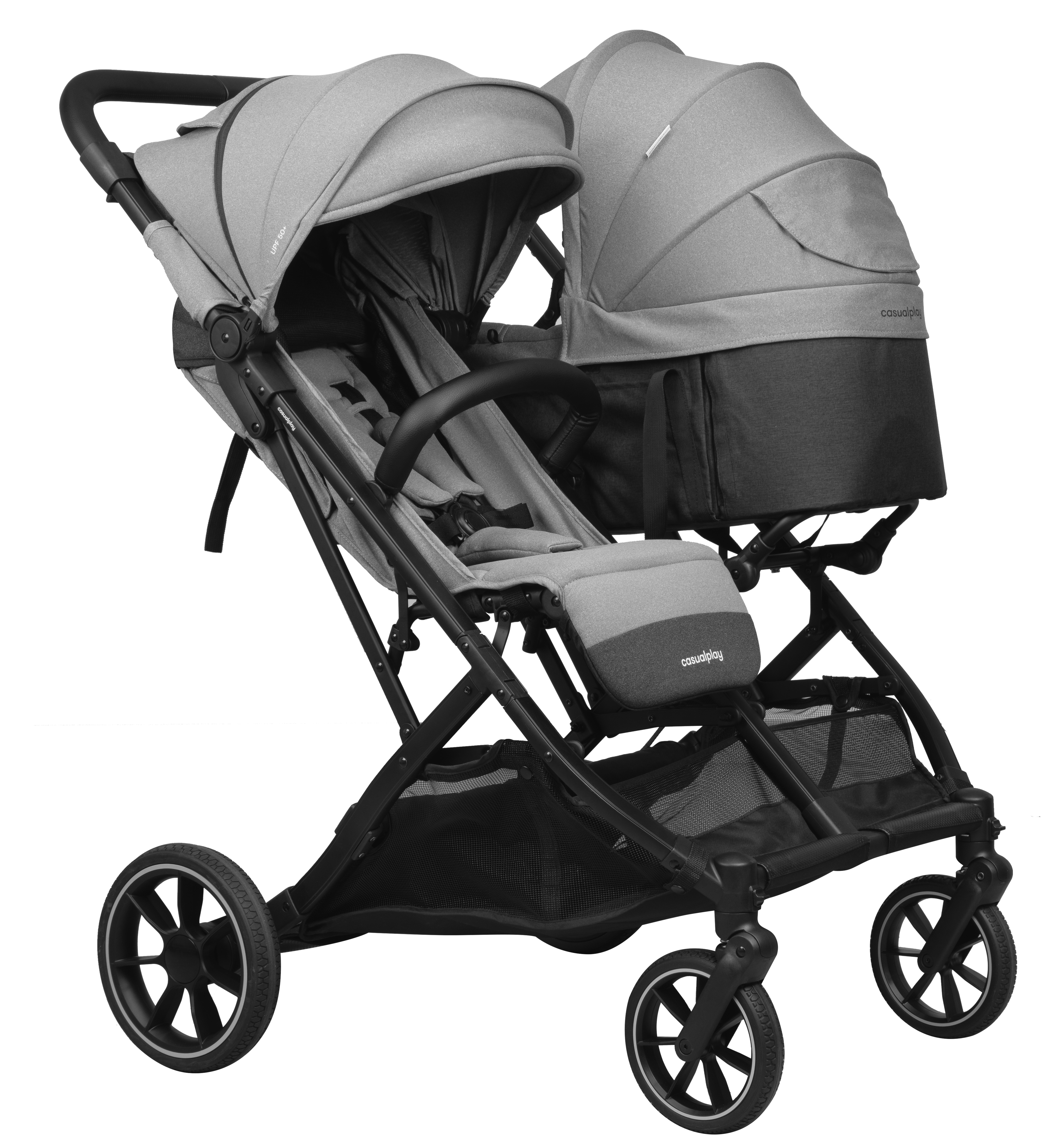 Cochecito dúo (silla + 1 capazo) TOUR TWIN MAX Clear Grey CASUALPLAY